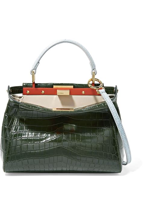 fendi crocodile bag green|Fendi First Small .